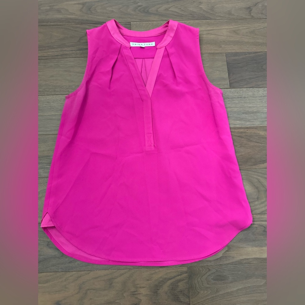 Trina Turk Fuchsia Sleeveless Blouse